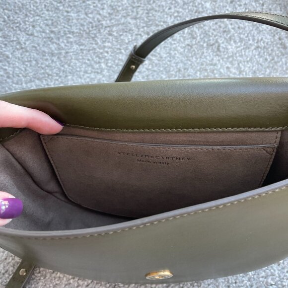 Stella McCartney Eco Alter Nappa Medium Frayme Khaki Bag - Picture 13 of 15